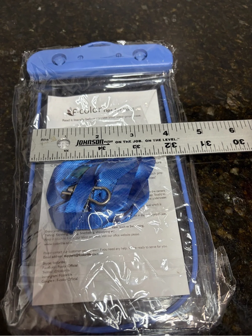 F-COLOR NIP Blue Waterproof Universal Phone Pouch